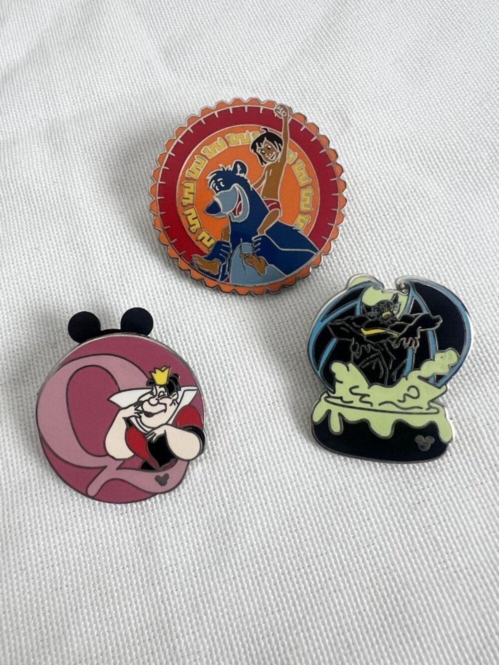 Disney Parks enamel pins The Jungle Book, Alice in Wonderland, Fantasia